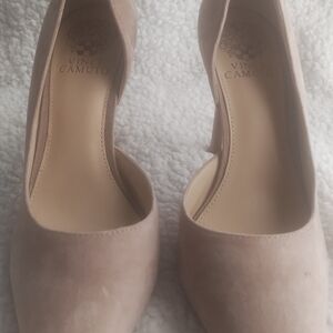 Vince Camuto Tan Suede Heels